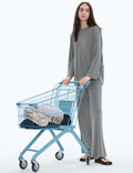 C202 Women's 2-Piece Lounge Set Crewneck Sweatsuit Lava Size L by Deal US