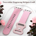 Striped Band Compatible with Apple Watch Bands for Women 40mm 42mm 41mm