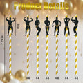 EIOAUY 30Pcs Rose Gold Bachelorette Man Dancer Drinking Straws Party Favors by Deal US