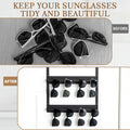 LemonRoad Over Door Sunglasses Organizer 2-Layer Metal Holder Black by Deal US