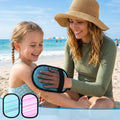 Sociaooil Sand Wipe Off Mitts, 2Pcs Beach Sand Remover Cleaner Mitts Bag, Soft Beach Travel Wipe Off Mitt for Summer Ocean Beaches Outdoor Activities Surf Volleyball Sandboxes Accessories, Purple&Blue