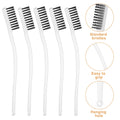 Yolev 5Pcs Stainless Steel Wire Brushes Heavy-Duty Curved Handle Cleaning by Deal US