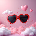 Red Pet Sunglasses Cute Pet Dog Sunglasses Cat Glasses Heart Sun Flower Glasses for Small Dogs Cat Accessories Photos Props Pets Party Decor Dog Sunglasses 1 Pc