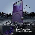 Magnetic Dual-Layer Shockproof Case for Samsung Galaxy Z Flip 7 Purple by Merch Section
