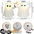 Nafhone Halloween Ghost Flameless LED Candles 4 Pack Real Wax White 8x7cm by Deal US