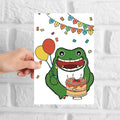 GYYsweetus Frog Happy Birthday Card Cute Cartoon Animal Gift Idea by Deal US