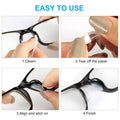 Soft Silicone Eyeglass Nose Pads – 10 Pairs Anti-Slip Sticky Back Glasses Nose Cushions for Eyeglasses and Sunglasses, Black