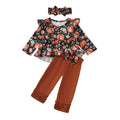 Kislio Toddler Girls Pumpkin Ghost Shirt Ruffle Pants Set 3PCS orange 12-18M by Deal US