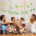 NOFEZA Martini Party Banner Green Mojito Martini Garland Art Deco by Deal US