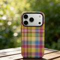 Colorful Plaid Pattern Retro Square Case for iPhone 17 Pro by Merch Section