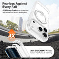 Magnetic Ring Stand Case for iPhone 17 Pro 6.6" Clear Military-Grade Shockproof by Merch Section