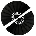 GeGeYa 13inch Large Rave Fan Foldable Hand Fans Black 2 Packs by Deal US