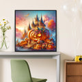 LKHMVCA Fall Pumpkin Castle Candle Diamond Painting Kit 13.8x13.8 Inch by Deal US