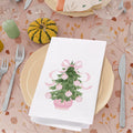 SPBL&L Chinoiserie Christmas Kitchen Towels Pink Bow Tree 16x24 Inch Set of 2 by Deal US