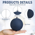 MiniInflat 12 Pc 4Inch Neutral Textured Christmas Ball Ornaments Cream Blue Pink by Deal US