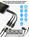 tiavalmax USB C Splitter 3.5mm Headphone Charger Adapter 60W PD Fast Black by Deal US