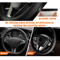 Ziciner Steering Wheel Cover Soft Leather Durable Universal 14.5-15in Gray by Deal US