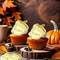 mdgfge 20Pcs Thanksgiving Gold Chestnut Acrylic Cupcake Toppers Decor by Deal US