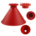 CLESDF Magical Car Ice Scraper Funnel 2 Pack Red Cone Windshield Snow Scraper by Deal US