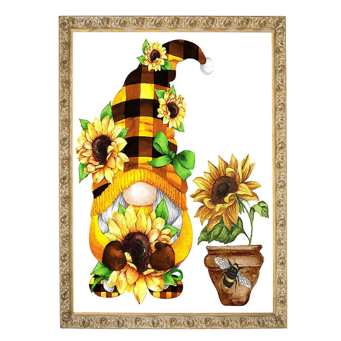 AllWenTo 5D Diamond Painting Kit Sunflower Anime Gnome 12x16 Inch by Deal US