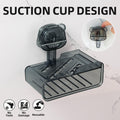 PUOPOSTY 2-Tier Soap Dish with Strong Suction Cup Black 1PCS Shower Holder by Deal US