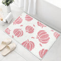 Aprophic Pink Pumpkin Bath Mat Fall Non Slip Microfiber Bathroom Rug 17x24 by Deal US