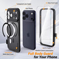 Full Body Water-Resistant Dustproof Shockproof Case for iPhone 17 Pro with MagSafe Screen Protector Black by Merch Section