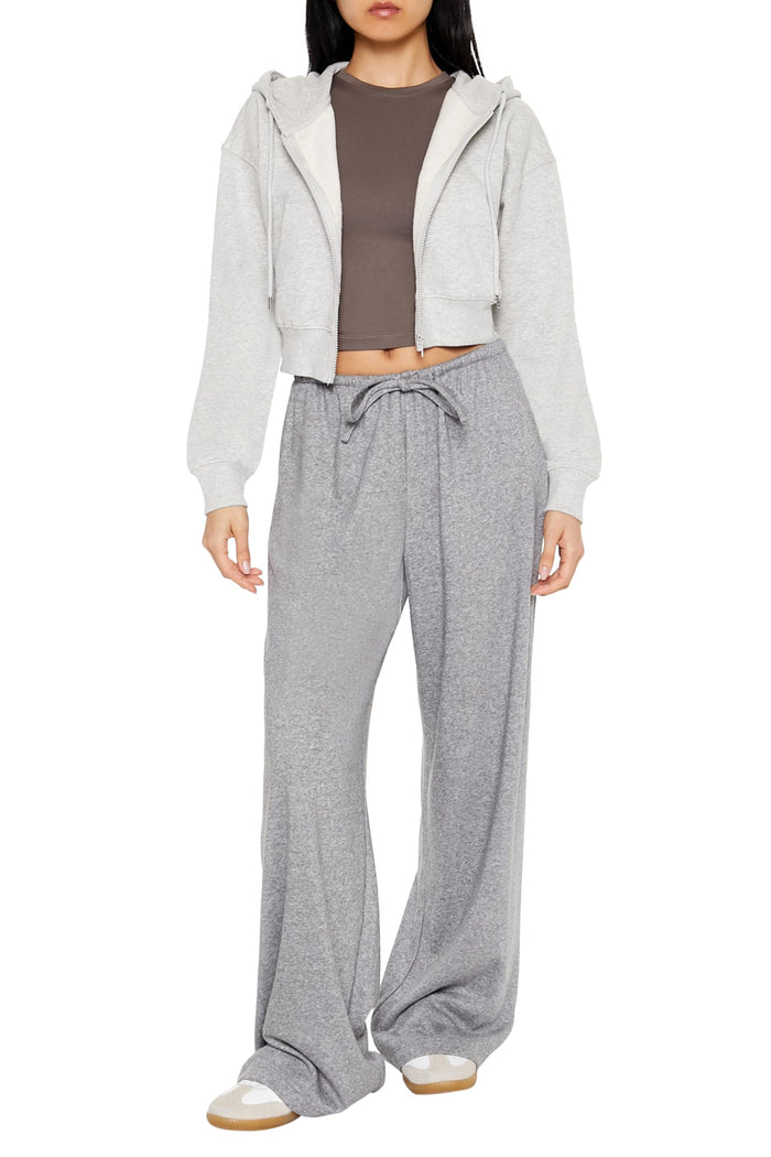 Forever 21 Ribbed Knit High-Rise Pants Dark Grey Size M by Deal US