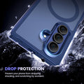Magnetic Case for Samsung Galaxy Z Fold 7 with Built-in Screen Protector Blue by Merch Section