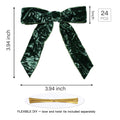 LaRibbons 24 Pcs Green Crinkled Velvet Bows 3.94x3.94in Vintage Style by Deal US