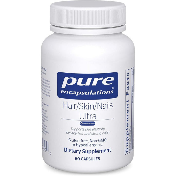 Pure Encapsulations Hair/Skin/Nails Ultra – Advanced Beauty Supplement with Biotin & Collagen - 60 Capsules by Pasteur Pharmacy