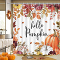 MEHOFOND Fall Pumpkin Watercolor Shower Curtain 72x72 Inch Waterproof Hooks by Deal US