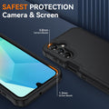 Shockproof Case for Samsung Galaxy A16 5G with Screen Protector Black by Merch Section