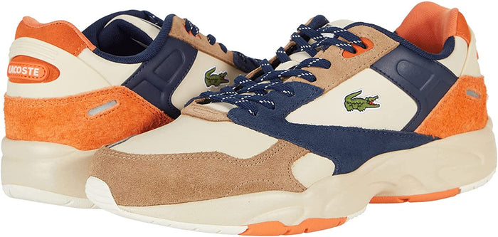 Lacoste Men's Storm 96 LO Textile and Leather Trainers by I-Max Fashions