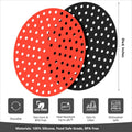 Viwehots Silicone Air Fryer Liners 8" Non Stick Reusable 4 Pack Mixed Colors by Deal US