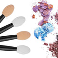 Cuttte Eyeshadow Applicators Makeup Brushes - 60PCS Disposable Eyeshadow Brush, Dual Sides Eye Shadow Applicator Sticks, 2.44 Inch Eye Makeup Tools, Black