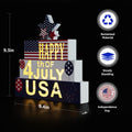 WBao Halloween Wooden Set 9.4in Glowing 3D Letter Battery Powered Red White Blue by Deal US