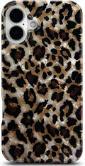 Sparkle Translucent Clear Vintage Leopard Print Soft Silicone Case for iPhone 16 6.1" Cheetah by Merch Section