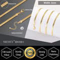 Gold Choker Necklace for Women, 14K Gold Plated Snake Chain Necklace, Dainty Her