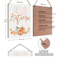 Hello Autumn Rustic Wood Wall Sign Fall Decor Seasonal Harvest Farmhouse by Deal US