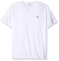 Lacoste Men's Short Sleeve V-Neck Pima Jersey T-Shirt by I-Max Fashions
