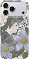 Sapphire Bloom Blue Flower Shockproof Magnetic Case for iPhone 17 Pro