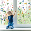 Aryroi Spring Flower Window Sticker Floral Decals Green 12.2x1.3 inch by Deal US