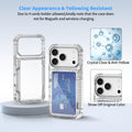 Wallet Case for iPhone 17 Pro 6.3" with Kickstand 4-Card Holder Clear Back Cover by Merch Section