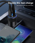 Port USB Car Charger 2 Pack — 3.4A Fast Charge for iPhone 17/16/15/14, Samsung G