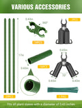 Joyhalo 20 Pack 17in Modular Garden Trellis Kit Green for Tomatoes Grapes by Deal US