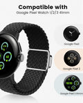 MAKCPOIMER Braided Nylon Band for Google Pixel Watch 41mm Adjustable Camouflage by Deal US