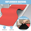 PROOVEELLY Diatomaceous Earth Bath Mat Non Slip Quick Dry Red 15.7x35.4 by Deal US