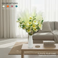 NoriStyle Silk White Artificial Poppy Flowers 6 Pcs Long Stems Indoor Decor by Deal US