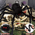 OCATO 200" Halloween Spider Web + 59" Giant Spider Decorations Black by Deal US